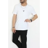 Lüx Penye Regular Baskılı Erkek Tişört Beyaz - 71257.1878.