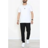 Lüx Penye Regular Baskılı Erkek Tişört Beyaz - 71257.1878.