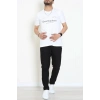 Lüx Penye Regular Baskılı Erkek Tişört Beyaz - 71258.1878.