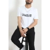 Lüx Penye Regular Baskılı Erkek Tişört Beyaz - 71259.1878.