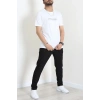 Lüx Penye Regular Baskılı Erkek Tişört Beyaz - 71261.1878.