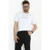 Lüx Penye Regular Baskılı Erkek Tişört Beyaz - 71261.1878.