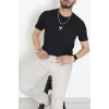 Lüx Penye Regular Baskılı Erkek Tişört Siyah - 71257.1878.