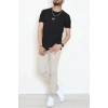 Lüx Penye Regular Baskılı Erkek Tişört Siyah - 71257.1878.