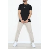 Lüx Penye Regular Baskılı Erkek Tişört Siyah - 71257.1878.
