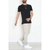 Lüx Penye Regular Baskılı Erkek Tişört Siyah - 71257.1878.