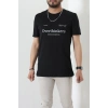 Lüx Penye Regular Baskılı Erkek Tişört Siyah - 71258.1878.