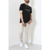 Lüx Penye Regular Baskılı Erkek Tişört Siyah - 71258.1878.