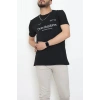 Lüx Penye Regular Baskılı Erkek Tişört Siyah - 71258.1878.