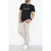 Lüx Penye Regular Baskılı Erkek Tişört Siyah - 71258.1878.