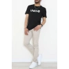Lüx Penye Regular Baskılı Erkek Tişört Siyah - 71259.1878.