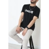 Lüx Penye Regular Baskılı Erkek Tişört Siyah - 71259.1878.
