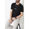 Lüx Penye Regular Baskılı Erkek Tişört Siyah - 71260.1878.