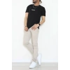 Lüx Penye Regular Baskılı Erkek Tişört Siyah - 71260.1878.