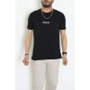 Lüx Penye Regular Baskılı Erkek Tişört Siyah - 71260.1878.