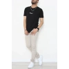 Lüx Penye Regular Baskılı Erkek Tişört Siyah - 71260.1878.