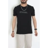 Lüx Penye Regular Baskılı Erkek Tişört Siyah - 71261.1878.