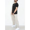 Lüx Penye Regular Baskılı Erkek Tişört Siyah - 71261.1878.