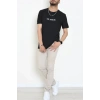 Lüx Penye Regular Baskılı Erkek Tişört Siyah - 71262.1878.