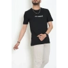 Lüx Penye Regular Baskılı Erkek Tişört Siyah - 71262.1878.