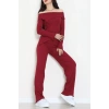 Madonna Yaka Asimetrik Kesim Takım Bordo - 55029.1567.