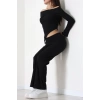Madonna Yaka Asimetrik Kesim Takım Siyah - 55029.1567.