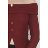 Madonna Yaka Düğmeli Bluz Bordo1 - 45620.1595.
