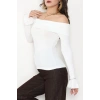 Madonna Yaka İspanyol Kol Bluz Ekru - 1046.2119.