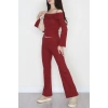 Madonna Yaka Kaşkorse İkili Takım Bordo - 40237.1748.