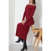 Madonna Yaka Kaşkorse Midi Boy İkili Takım Bordo - 42792.1567.