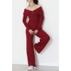 Madonna Yaka Likralı Kaşkorse İkili Takım Bordo - 51089.1567.