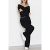 Madonna Yaka Likralı Kaşkorse İkili Takım Siyah - 51089.1567.