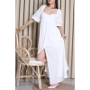 Maxi Boy Gofre Elbise Ekru - 6010.483.