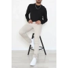 Mevsimlik Bisiklet Yaka Erkek Sweat Siyah - 71592.1871.