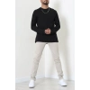 Mevsimlik Bisiklet Yaka Erkek Sweat Siyah - 71592.1871.