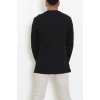 Mevsimlik Bisiklet Yaka Erkek Sweat Siyah - 71592.1871.