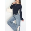 Mikro Kumaş İspanyol Kol Büzgülü Body Laci - 22157.200.
