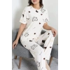 Milan Alt Üst Aynı Pijama Takımı Beyaz - 792.1287.