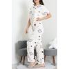 Milan Alt Üst Aynı Pijama Takımı Beyaz - 792.1287.