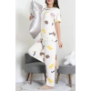 Milan Alt Üst Aynı Pijama Takımı Beyazkahve - 792.1287.