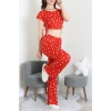 Milan Büzgülü Pijama Takımı Kırmızı - 32254.1857.