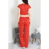 Milan Büzgülü Pijama Takımı Kırmızı - 32254.1857.