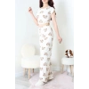 Milan Büzgülü Pijama Takımı Krem - 32254.1857.