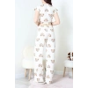 Milan Büzgülü Pijama Takımı Krem - 32254.1857.