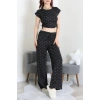 Milan Büzgülü Pijama Takımı Siyah - 32254.1857.