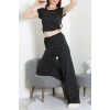 Milan Büzgülü Pijama Takımı Siyah - 32254.1857.