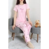 Milan Enjeksiyon Baskılı Pijama Takımı Pembe - 630.1287.