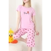 Milan Kapri Baskılı Pijama Takımı Pembe - 629.1287.