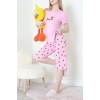Milan Kapri Baskılı Pijama Takımı Pembe - 629.1287.