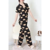 Milan Kumaş Düğmeli Pijama Takımı Kiremitayı - 750.1287.